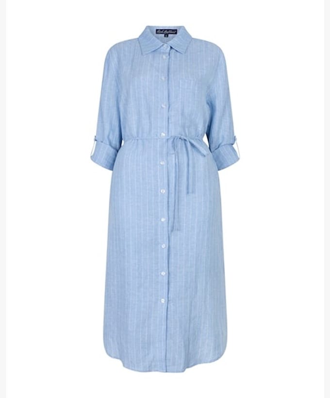 Red Button jurk SRB4774 Pinstripe - Light Blue