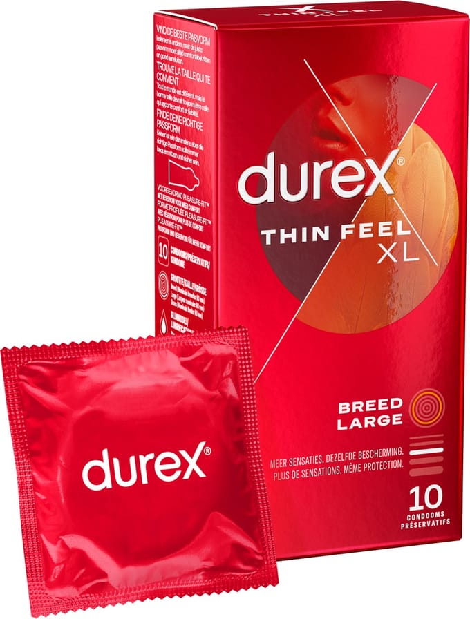 Durex Condooms Thin Feel XL 10st - 6 Stuks - Voordeelverpakking