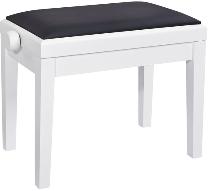 Konig & Meyer 13926 Piano bench mat wit, zitting zwart imitatieleer