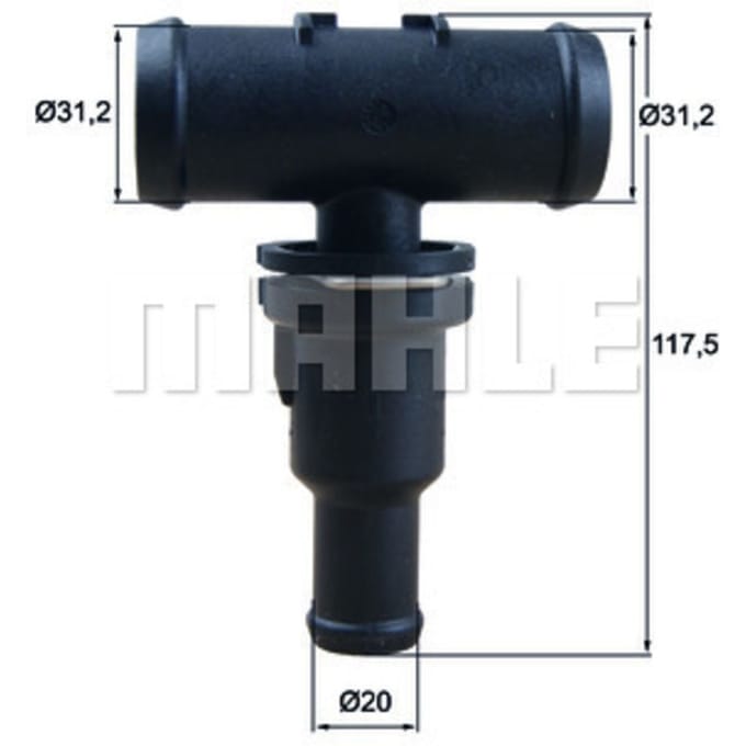 Thermostaat, koelvloeistof MAHLE TH 53 75