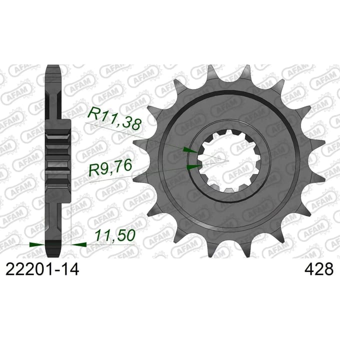 Tandwiel Afam 428 14 dents