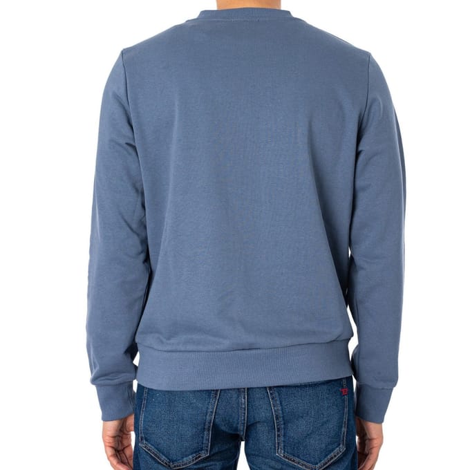 Diesel Distressed Dot-logo blauw sweatshirt