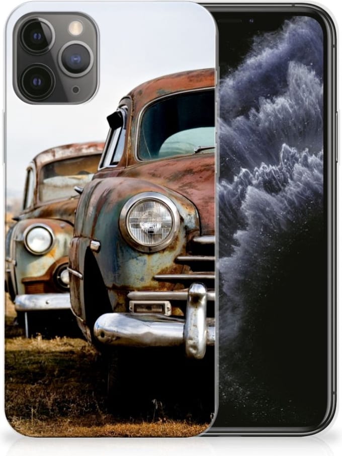 Apple iPhone 11 Pro Siliconen Hoesje met foto Vintage Auto