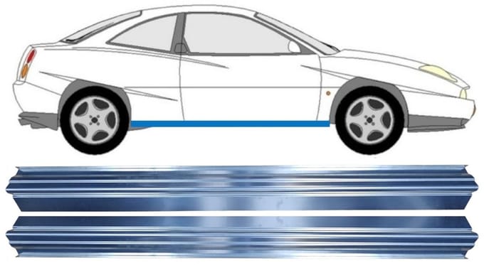 Reparatie dorpel voor Fiat Coupe 1993-2000 / COUPE / Set