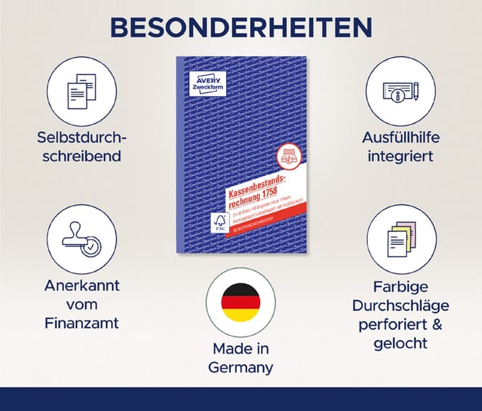 Kassameldingenboek, papierformaat A5