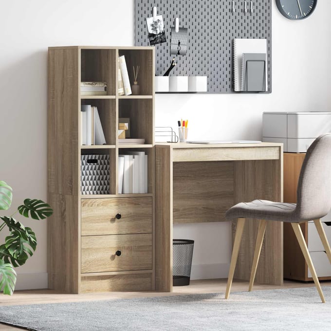 vidaXL - Bureau - Sonoma - Eik - 115,5 - x - 50 - x - 127 - cm - 2 - st