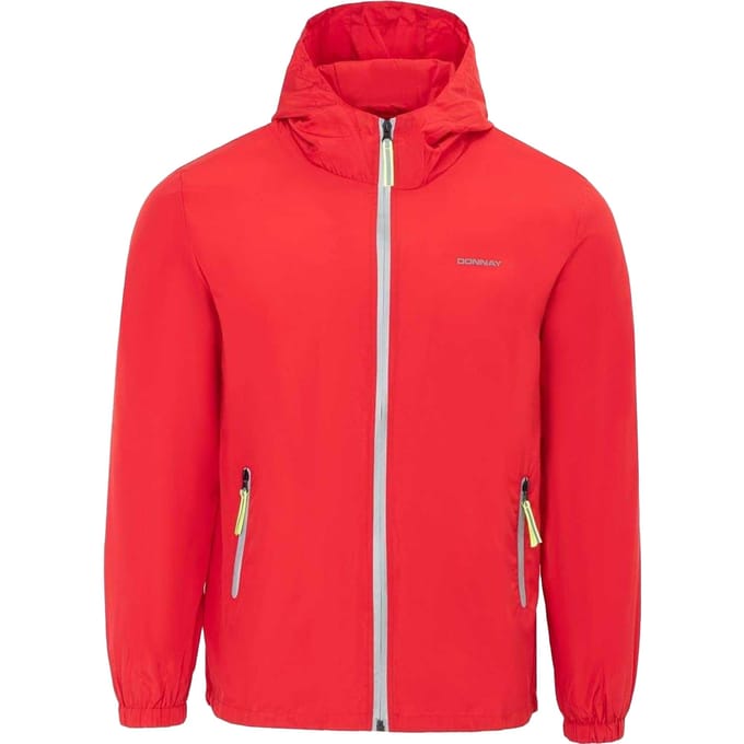 Donnay Heren Lichtgewicht Jas met Capuchon (Rood)