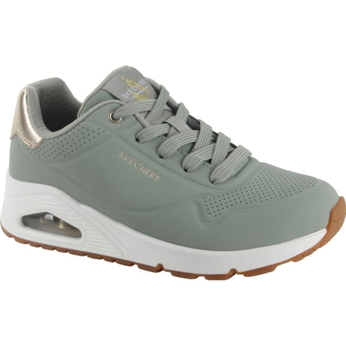 Skechers UNO - GOLDEN AIR Dames Sneakers - Sage / Zilver