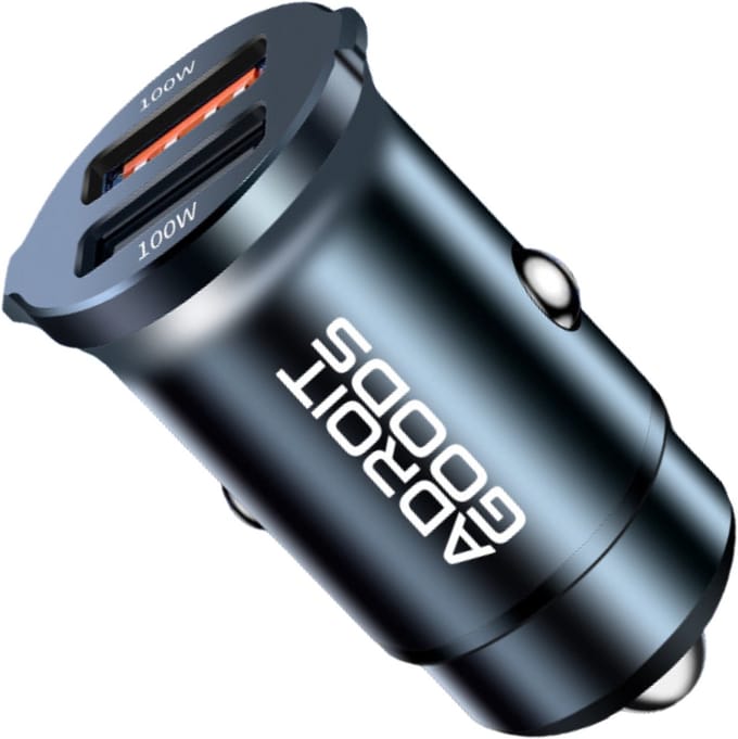 AdroitGoods USB Autolader Dual USB-A Port 100W – Ultra Snel Opladen
