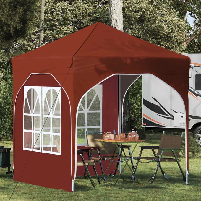 vidaXL - Pop-up - Feesttent - 192 - x - 192 - x - 245 - cm - Terracotta