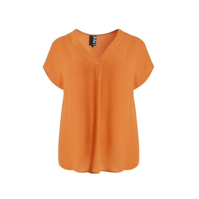 Top met V-hals draping dames Mat Fashion