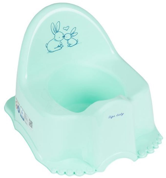 TEGA Bunny plaspot met rugleuning 38x23x25 cm - Kinderpotje
