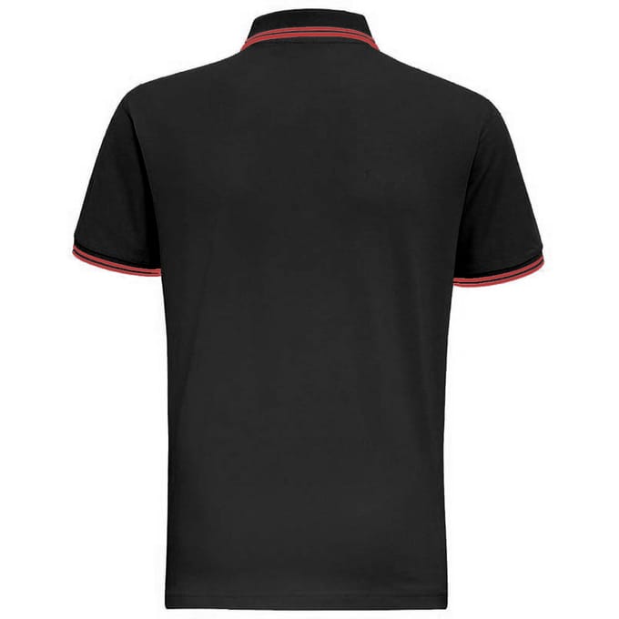 Asquith & Fox Heren Klassiek Fit getipt Poloshirt (Zwart / Rood)