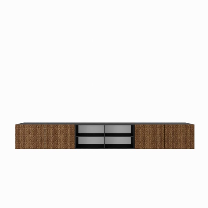 TV-kast Cali IV 300 (3x100) cm (zwart + catania)