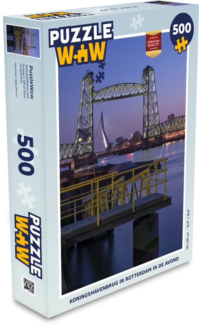 Puzzel Rotterdam - Brug - Trein - Legpuzzel - Puzzel 500 stukjes