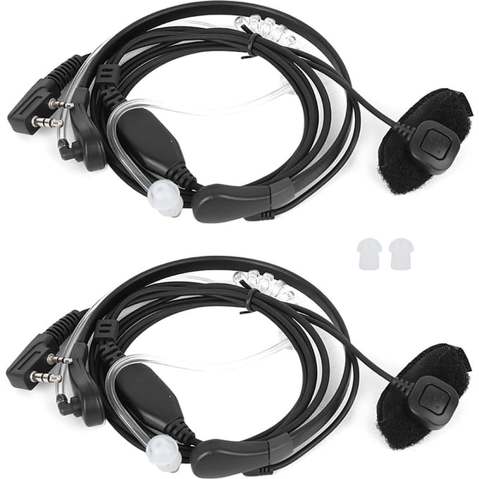 2 stuks Portofoon Headset Keelmicrofoon Headset Geschikt voor BaoFeng UV-5R UV-6R UV B5 BF-888S