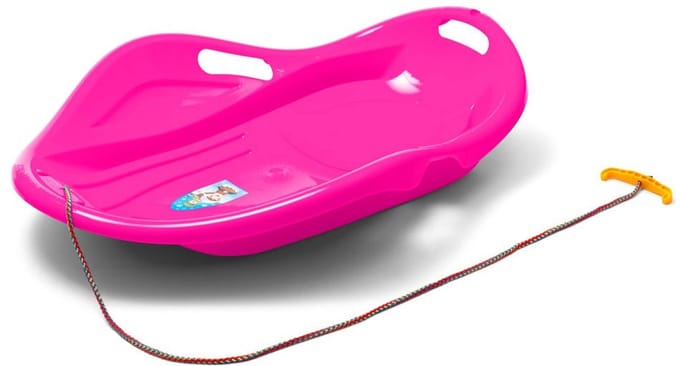 Baby Mix schaalvormige kinderslee 80x60 cm roze - Glijder