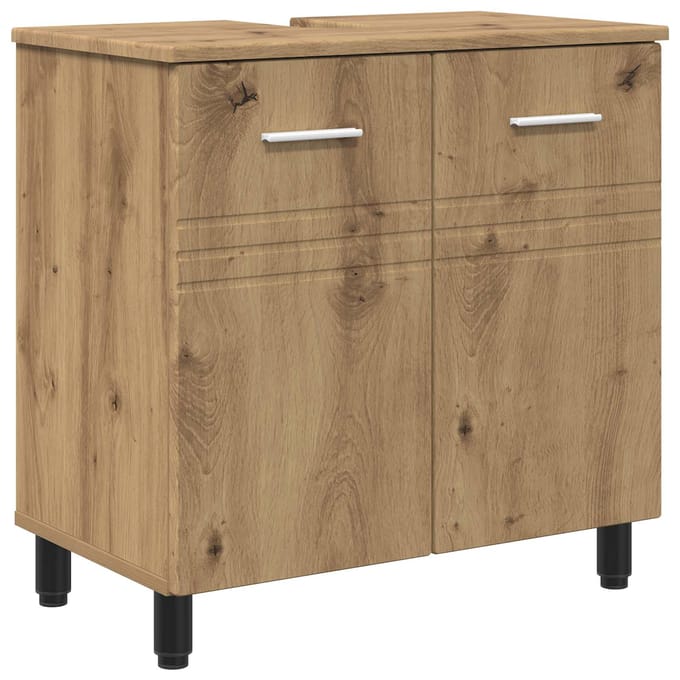 vidaXL - Badkamer - vaniteitsunit - Artisanaal - eiken - 60 - x - 35 - x - 60 - cm