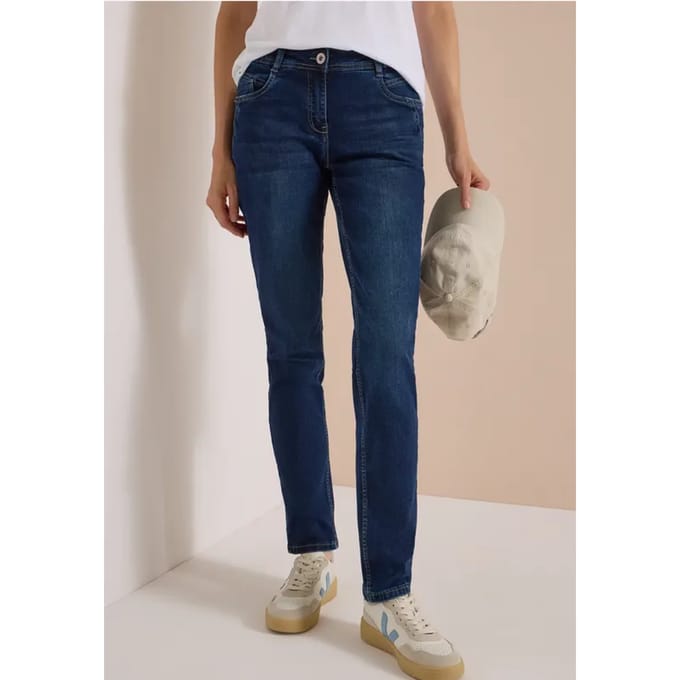 Mid waist slim leg jeans in een casual fit