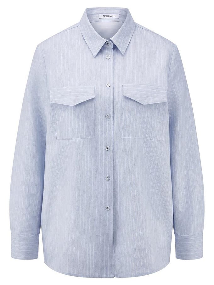Blouse lange mouwen Van Peter Hahn blauw