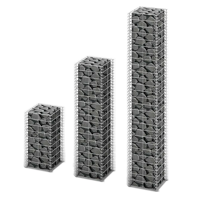 vidaXL - 3-delige - Schanskorfset - gegalvaniseerd - draad