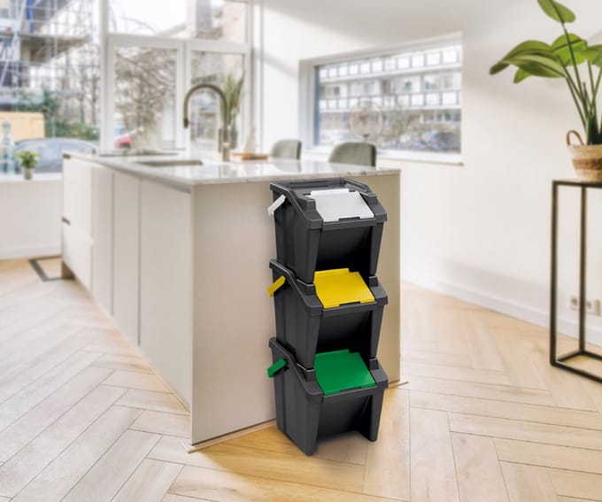 CEP afvalscheidingssysteem Tower 30 liter 3-delige set