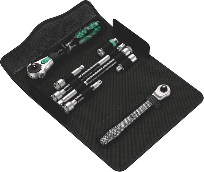 Kraftform Compact 1/4 inch Ratelset met 8 Stukken - Metaal en Speed Voor Professioneel Gebruik