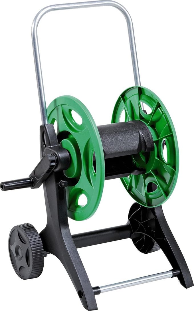 Slangenwagen - Waterslanghouder - Tuinonderhoud - Robuuste ABS constructie - 50 meter slang - Multicolor