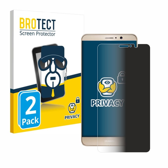 BROTECT - privacy screenprotector voor Huawei Mate 9 - Folie Beschermfolie Blauwlichtfilter 2 Stuks