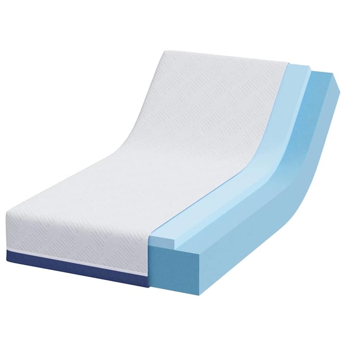 vidaXL - Matras - Wit - en - Blauw - 80 - x - 160 - cm - Jacquard - stof