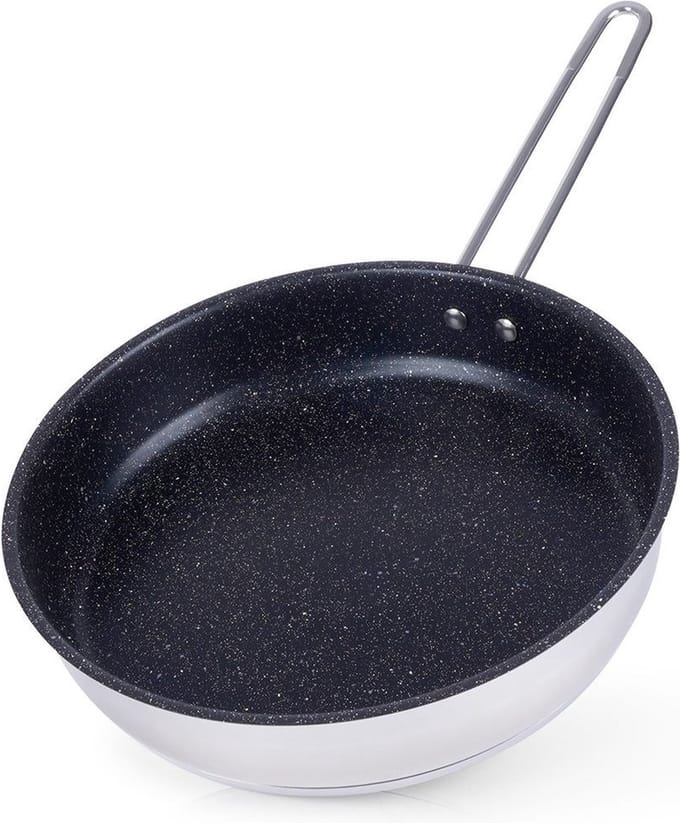 Koekenpan Edelstaal GRANDE 26 cm - Multifunctionele Pan voor Vlees - Groenten