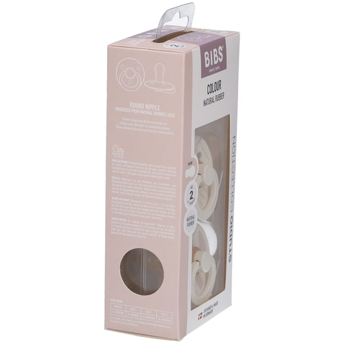 BIBS STUDIO Colour 2 Pack Pin - Ivory Vanilla Mix | +6 maanden Speen