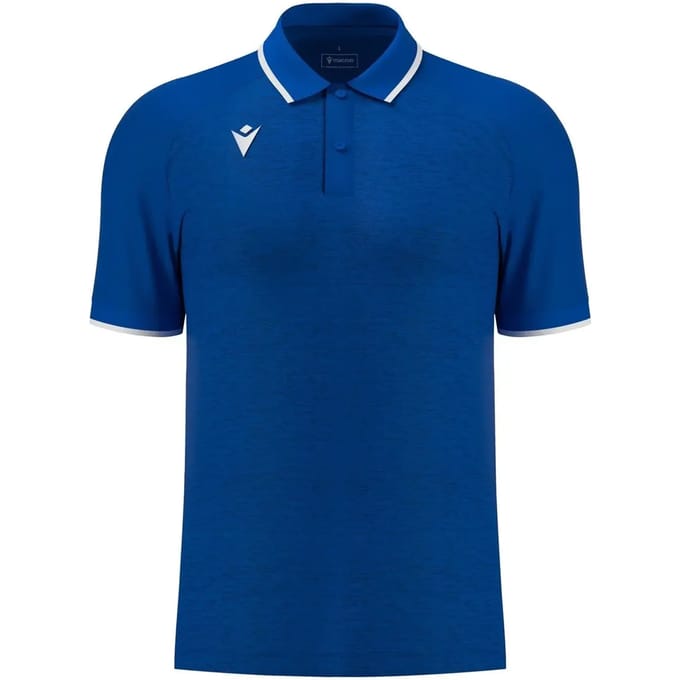Macron Glory Aulos Polo Heren - Royal / Wit | Maat: 4XL