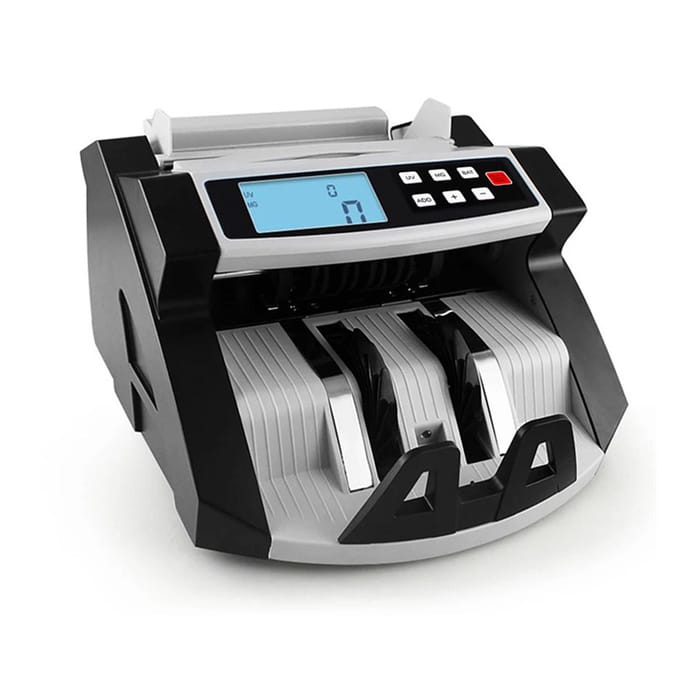 Compteur automatique de billets de banque multi-devises, Machine à compter les billets d'argent, affichage LCD avec UV MG US Plug gray