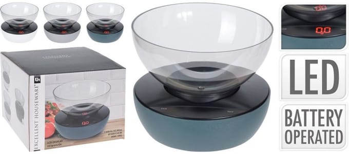 Excellent Houseware keukenweegschaal - met mengkom