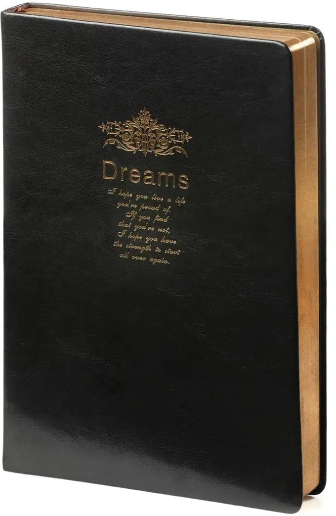 D6000-P antiek lederen dagboek Kalpa Dreams set van 3 - A5 dik - A5 dun - A6 dun