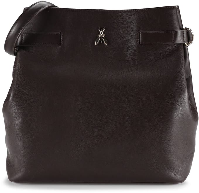 Patrizia Pepe Schoudertas Leer 30.5 cm - Dames - deep chocolate