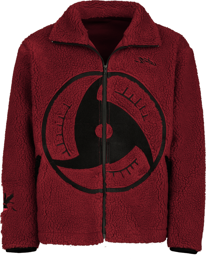 Naruto - Anime Tussenseizoensjas - Mangekyō Sharingan - S tot 3XL - voor Mannen - rood