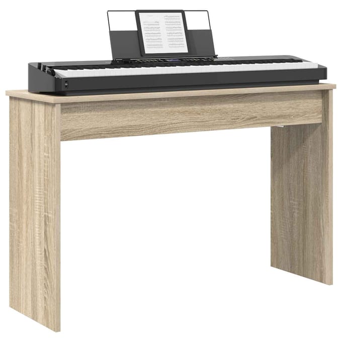 vidaXL - Keyboardstand - Sonoma - Eik - 100 - x - 32 - x - 64 - cm - Bewerkt - hout