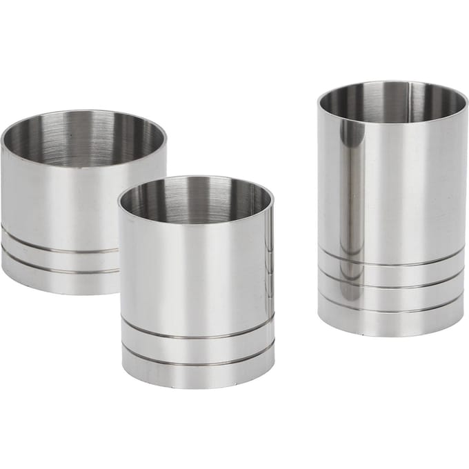 Jigger à cocktail Tasse à mesurer pour boisson de bar Tasse en once Ensemble Outil de barman (25ml 35ml 50ml) white