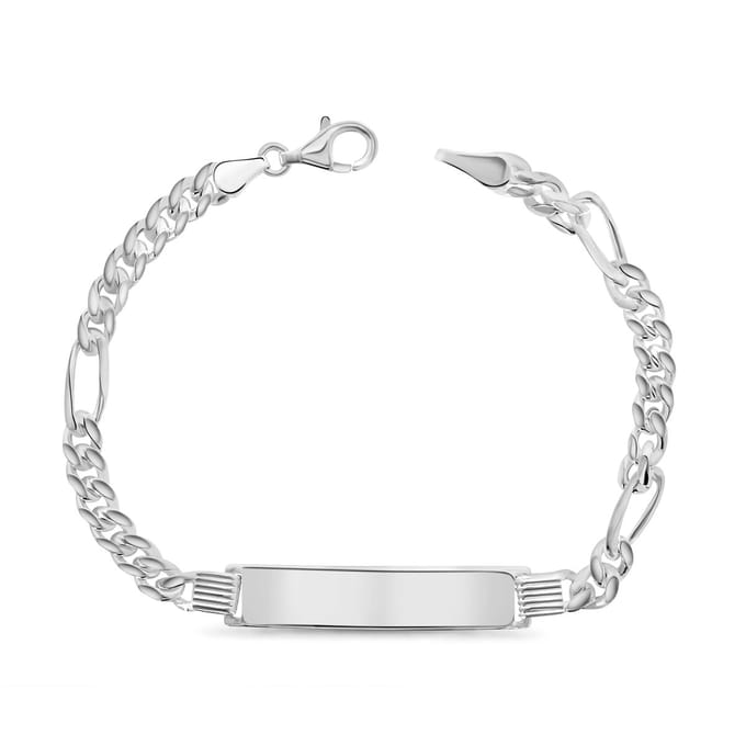 Juwelier Emo - Graveerarmband Gourmette schakel plaat 7 mm - 20 cm - Zilver 925
