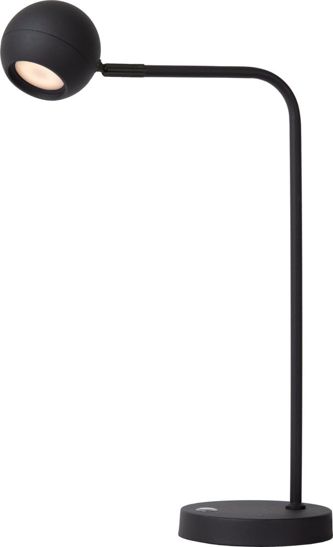 Lucide COMET - Oplaadbare Bureaulamp - Accu/Batterij - LED 3 StepDim - 1x3W 2700K - Zwart
