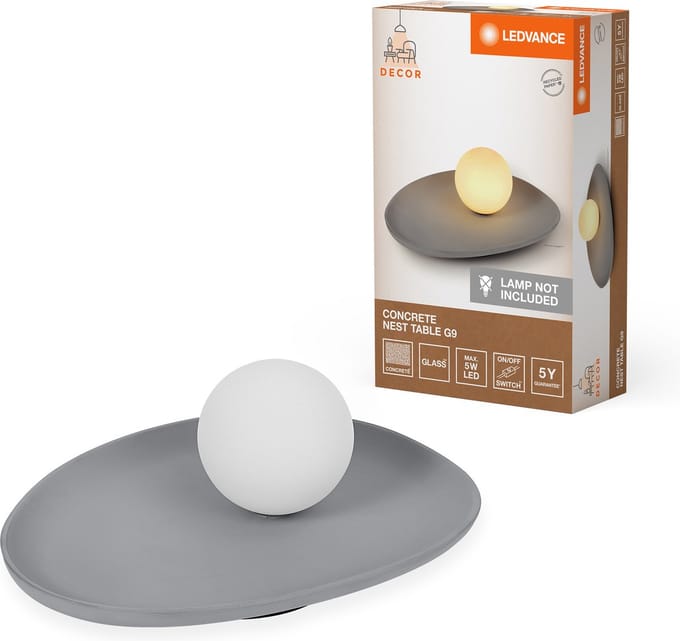LEDVANCE Decor Concrete Nest Tafellamp 1XG9 Grijs