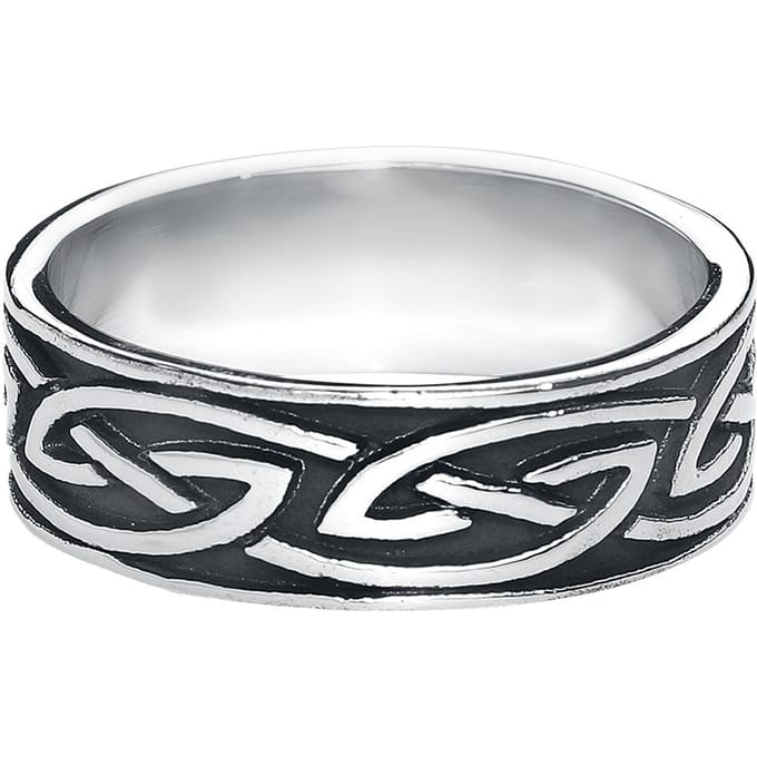 etNox Ring - Celtic Knot - voor Mannen - zilverkleurig