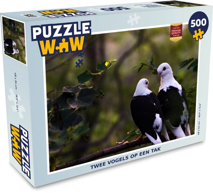 Puzzel Vogels - Tak - Bladeren - Legpuzzel - Puzzel 500 stukjes