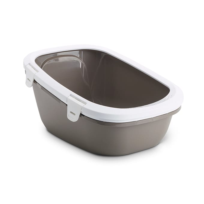 Savic Kattenbak Simba met Zeef Dubbelpak: 2 x Grijs/wit - Savic Kattentoilet Simba met Zeef