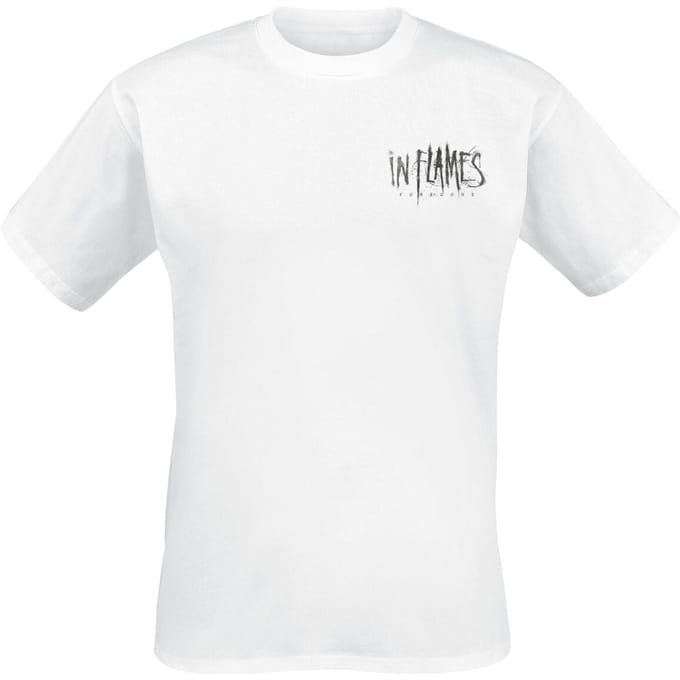 In Flames T-shirt - Foregone Distressed Logo - S tot 3XL - voor Mannen - wit