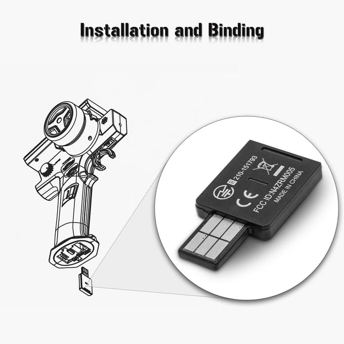 Flysky FS-RM005-module voor NB4/NB4 Pro-afstandsbediening zwart