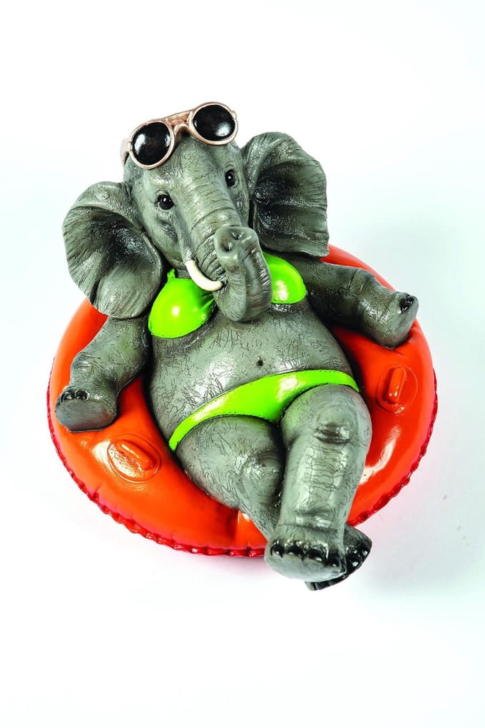 Olifant  op luchtbed