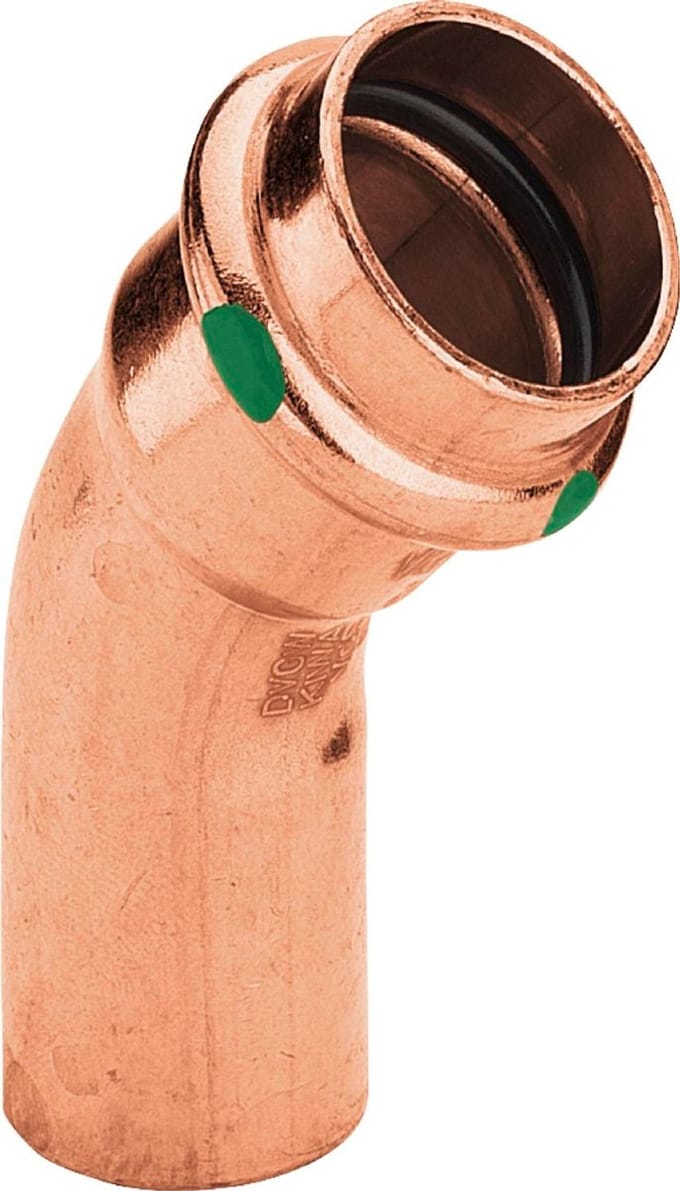 Viega Profipress-bocht 45 graden, d 18mm koper Model 2426.1, 292560